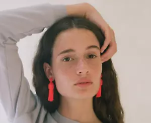 BNIB RARE Paloma Wool Cara 2018 Orange Tassel Beaded Earrings MNZ Jacquemus - Picture 1 of 7