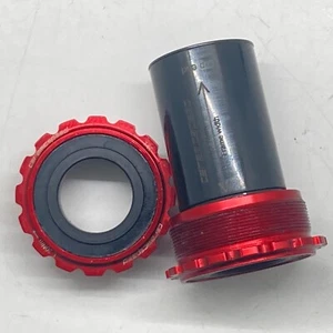 Ceramicspeed T45 24mm Bottom Bracket 72-92mm Shell Width Fits Shimano Red - EXC - Picture 1 of 12
