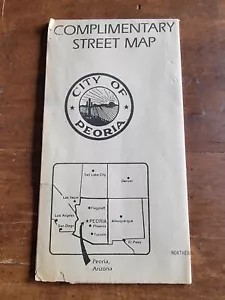 Stadt Peoria 1986 kostenlose faltbare Straßenkarte - Bild 1 von 6