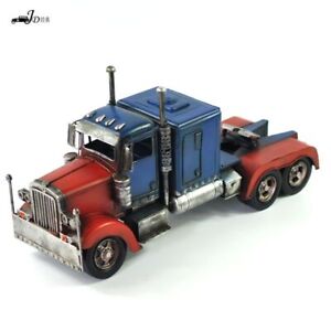 Handmade Vintage Heavy Metal Transformers Optimus Prime Truck Model Gift