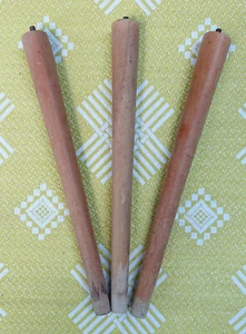 3 alte Möbelfüße Tischfüße Nierentisch Schrank Kommode 50er 60er Design 25,0 cm - Bild 1 von 12