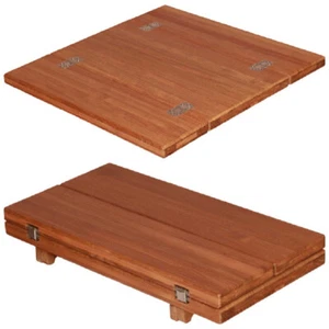 Boat Folding Teak Table Top Plain 660/330X650,960/480X890mm Marine Yacht Caravan - Picture 1 of 12