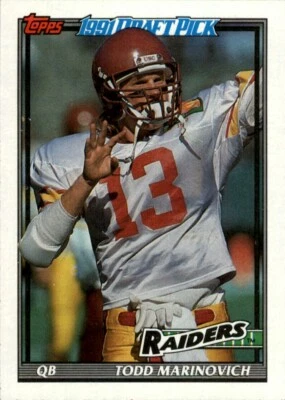 1991 Topps NFL Todd Marinovich #83 - Image 1 of 2