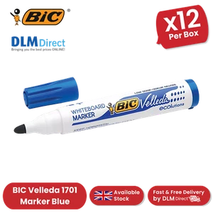 BiC Velleda 1701 Whiteboard Marker Medium Tip Blue Ink Marker - School or Office - Picture 1 of 17
