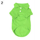 Puppy Dog Cat Summer Solid Color Buttoned Shirt Pet Clothes Costume T-Shirt 23