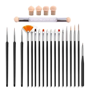 23 Stück Nagel Kunst Design Set: Nail Art Set mit 18 Pinseln, 1 Doppelter Kopf S - Bild 1 von 6