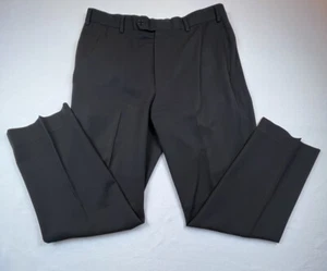 Brooks Brothers Anzughose Herren Größe 36 x 31 schwarz 100 % Wolle plissiert vorne - Bild 1 von 8