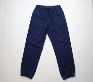 Vintage Y2K Adidas Mens Large Faded Spell Out Striped Heavy Sweatpants Joggers - Picture 1 of 12