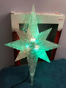 Albero di Natale Topper Plastica Stella LED Luci Multicolore Altezza 10,5" MAX4991 - Foto 1 di 7
