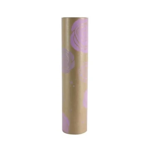 Kraft Paper Roll 50cm Wide 100m Roll Natural With Lilac Rose Flower Print - Picture 1 of 1