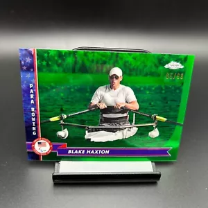 2024 Topps Chrom USA Olympische Spiele #115 schwarz Haxton grün/99 Para Rudern - Bild 1 von 2