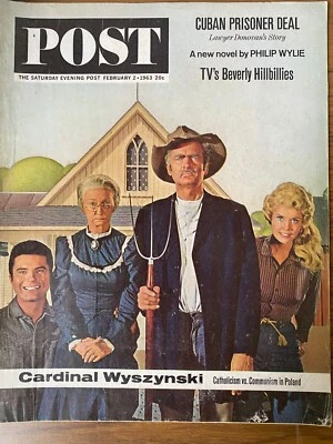 1963 February 2  The Saturday Evening Post Vintage Magazine Allan Grant Ads VGC  - Image 1 of 2