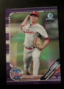 2019 BOWMAN CHROME PROSPECTS RIFRATTORI VIOLA #BCP161 SPENCER HOWARD 033/250 - Foto 1 di 3