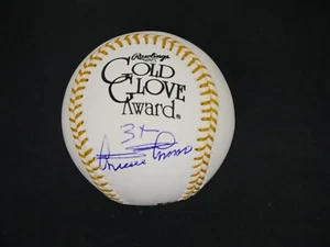 GUANTO DA BASEBALL MINNIE MINOSO FIRMATO OMLB ORO CON SCRITTA "3X" - JSA COA - Foto 1 di 7