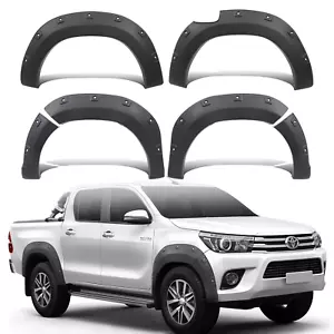 Allargamento passaruota parafango nero opaco per Toyota Hilux Revo 2015-2020 6pz - Foto 1 di 11