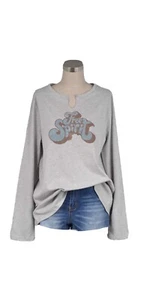 NWT My Land Free Spirit Retro Tee Graphic T-Shirt Long Sleeve Vintage Small Top - Picture 1 of 2