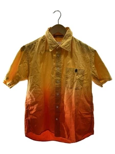 BAPE Short Sleeve Cotton Shirt M Orange Logo - Picture 1 of 8
