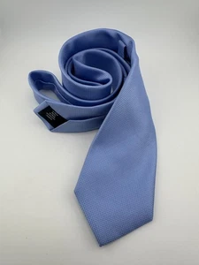 Corbata Croft & Barrow azul claro lisa para hombre — elegante clásica 60" x 3" - Imagen 1 de 8