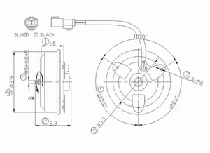 Condenser Cooling Fan Motor for 01-05 Honda Civic Sedan HO3116114 38616-PMM-A01 - Bild 1 von 1