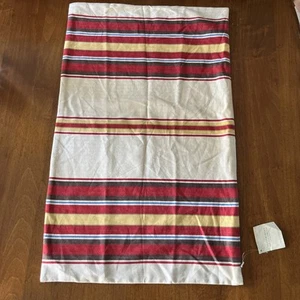 NWT Pottery Barn 16x26 Brown Red Ivory Royce Stripe Lumbar Pillow Cover - Picture 1 of 4