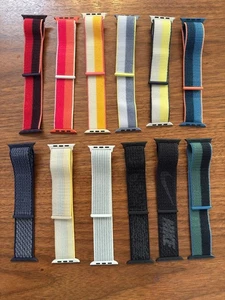 Véritable Apple Watch Sport Loop Series 1-10/SE convient 44/45/46/49 mm taille 145-220 mm - Photo 1 sur 23