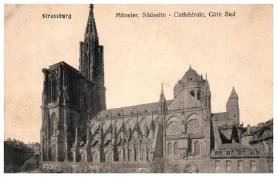 Vintage Postcard Strassburg Cathedral South Side Münster View - Image 1 of 2