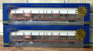 Lot of (2) Athearn Genesis HO Scale Southern Pacific F89F Auto Rack Flat Cars - Picture 1 of 5