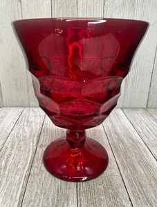 Copa de vino de agua roja rubí georgiano vikinga vintage diseño de panal 6" de alto - Imagen 1 de 7