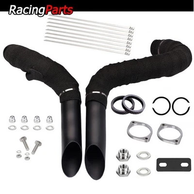 Tubos rectos negros para bicicletas Harley Forward Control 1984-23 Sportster/Softail Foto 1 de 4