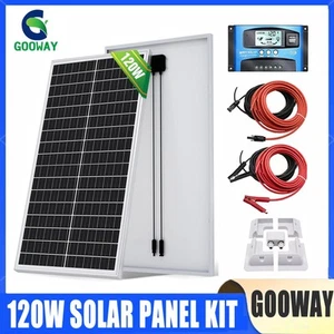 120W Solar Panel Kit with Bracket Battery Charger Controller - RV Trailer Camper - Picture 1 of 9