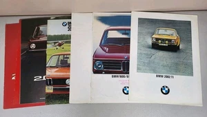 Lot Vintage 70er 80er BMW Verkaufsprospekte 1600 2002 Tii German English Print - Bild 1 von 10