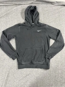 Nike Pullover Mini Check Swoosh Hoodie Sweatshirt - Größe Small S - Schwarz - Bild 1 von 5