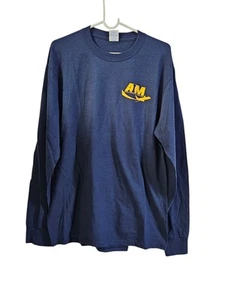 Camiseta de manga larga azul con logotipo de mantenimiento de AIM Aviation Institute grande para hombre - Imagen 1 de 7