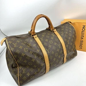 Louis Vuitton Monogram Boston Bag Keepall 45 Old Model with Wings - Picture 1 of 12