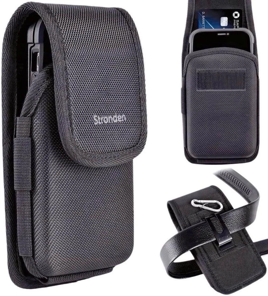Heavy Duty Holster for iPhone 17 Pro Max,16 Plus, 16 Max, 15 Large, Black  - Image 1 of 4