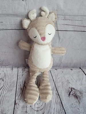 Chick Pea Baby Deer Plush Doll Pink. Nose Christmas Lovey Soft Toy Corduroy 12” - Image 1 of 4