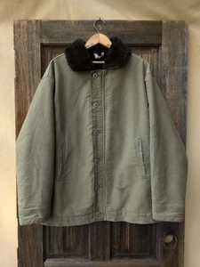 Vintage 1970s Coulange Mayenne Marine Nationale French Navy Deck Jacket L - Picture 1 of 15