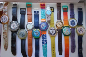 Lot of 12 Swatch-Watches VINTAGE L@@K & READ ALL RUNNING WOW - Picture 1 of 13