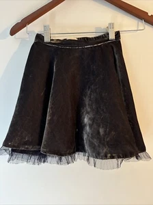 Mini Boden Girls Size 5/6 Gray Velvet Skirt W Tulle - Picture 1 of 8