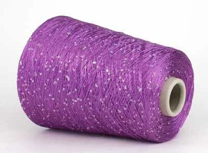 47,50 €/kg *Konengarn * Paillettengarn * Sequin Yarn * Farbe Violetto * Nm 7,8 - Bild 1 von 3