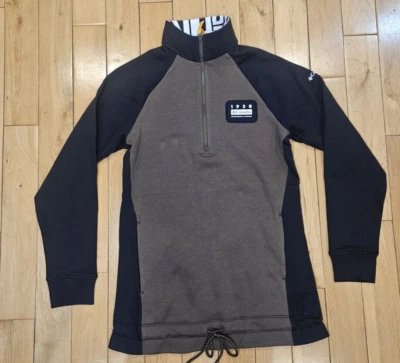 Blusa moletom feminina COLUMBIA Lodge II túnica 1/4 zíper pulôver P marrom/preto - Imagem 1 de 4