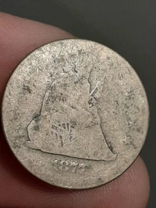 1877-S Seated Liberty Quarter 90% Silver Great Type Coin - Picture 1 of 6