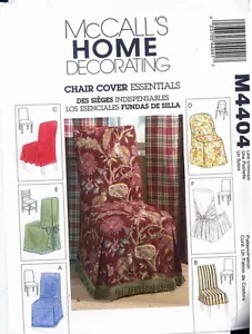 OOP McCalls 4404 Chair Covers Slipcovers Sewing Pattern Home Decorating 6 Styles - Picture 1 of 2