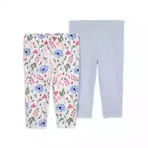 Carter's Newborn Child of Mine Baby Girl Pants, 2 Pack - Picture 1 of 6