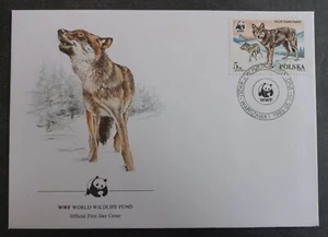 1985 Poland World Wildlife Fund FDC ties 5zt Stamp cd Warszawa - Picture 1 of 2