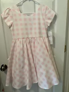 Hand Crafted pink cotton girls dress size 8/10 - Picture 1 of 3