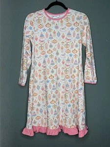 Jellybean Tween Girls 14 Pajama Night Dress LS Ruffle Hem Holiday Christmas - Picture 1 of 7