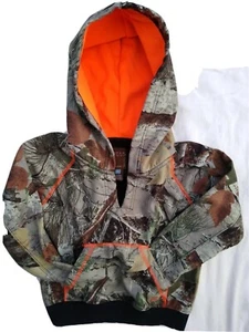Roper Jungen braun Camouflage/orange L/S Pullover Hoodie XS (4-5) - Bild 1 von 4