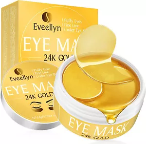 EVEELLYN 24k GOLD EYE MASK 60 PATCH OCCHI PER BORSE E OCCHIAIE IN HYDROGEL - Foto 1 di 5