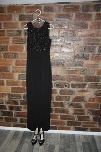 TED BAKER TUX LONG BLACK 'AAINA' SLEEVELESS DRESS SIZE 6 NWT - Picture 1 of 10